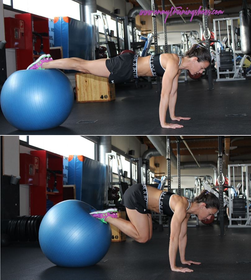 ejercicios abdominales fitball equilibrio fuerza